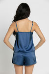 Zivame Luxe Satin 5 Pc Sleep Set - Lyons Blue — thumbnail 7